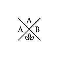 conception de lettre aab. création de logo de lettre aab sur fond blanc. concept de logo de lettre initiales créatives aab. conception de lettre aab. création de logo de lettre aab sur fond blanc. un vecteur