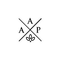création de logo de lettre aap sur fond blanc. concept de logo de lettre initiales créatives aap. conception de lettre aap. vecteur