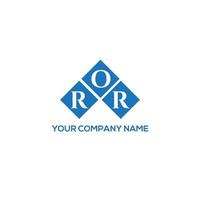 création de logo de lettre rr sur fond blanc. concept de logo de lettre initiales créatives ror. conception de lettre ror. vecteur