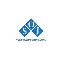 création de logo de lettre soj sur fond blanc. concept de logo de lettre initiales créatives soj. conception de lettre soj. vecteur