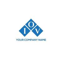 création de logo de lettre iov sur fond blanc. concept de logo de lettre initiales créatives iov. conception de lettre iov. vecteur