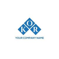 kor lettre design.kor lettre logo design sur fond blanc. concept de logo de lettre initiales créatives kor. kor lettre design.kor lettre logo design sur fond blanc. k vecteur