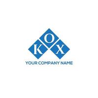 création de logo de lettre kox sur fond blanc. concept de logo de lettre initiales créatives kox. conception de lettre kox. vecteur
