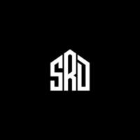 création de logo de lettre srd sur fond noir. concept de logo de lettre initiales créatives srd. conception de lettre srd. vecteur