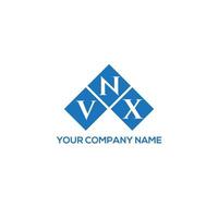 création de logo de lettre vnx sur fond blanc. concept de logo de lettre initiales créatives vnx. conception de lettre vnx. vecteur