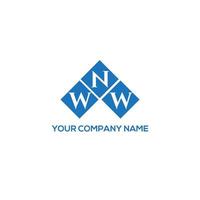 création de logo de lettre wnw sur fond blanc. concept de logo de lettre initiales créatives wnw. conception de lettre wnw. vecteur
