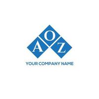 création de logo de lettre aoz sur fond blanc. concept de logo de lettre initiales créatives aoz. conception de lettre aoz. vecteur