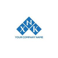 création de logo de lettre xnk sur fond blanc. concept de logo de lettre initiales créatives xnk. conception de lettre xnk. vecteur