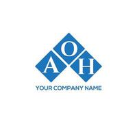 création de logo de lettre aoh sur fond blanc. aoh concept de logo de lettre initiales créatives. conception de lettre aoh. vecteur