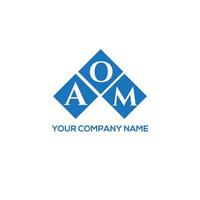 création de logo de lettre aom sur fond blanc. concept de logo de lettre initiales créatives aom. conception de lettre aom. vecteur