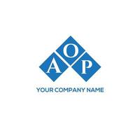 création de logo de lettre aop sur fond blanc. aop concept de logo de lettre initiales créatives. conception de lettre aop. vecteur