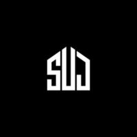 création de logo de lettre suj sur fond noir. concept de logo de lettre initiales créatives suj. conception de lettre suj. vecteur