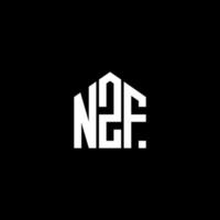 nzf lettre design.nzf lettre logo design sur fond noir. concept de logo de lettre initiales créatives nzf. nzf lettre design.nzf lettre logo design sur fond noir. n vecteur