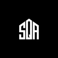 création de logo de lettre sqa sur fond noir. concept de logo de lettre initiales créatives sqa. conception de lettre sqa. vecteur