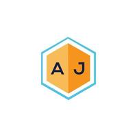 création de logo de lettre aj sur fond blanc. aj concept de logo de lettre initiales créatives. conception de lettre aj. vecteur