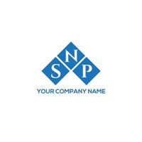 création de logo de lettre snp sur fond blanc. concept de logo de lettre initiales créatives snp. conception de lettre snp. vecteur