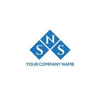 création de logo de lettre sns sur fond blanc. concept de logo de lettre initiales créatives sns. conception de lettre sns. vecteur