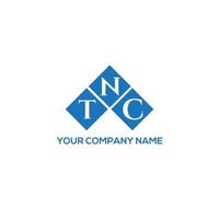 création de logo de lettre tnc sur fond blanc. concept de logo de lettre initiales créatives tnc. conception de lettre tnc. vecteur