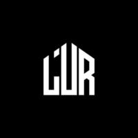 conception de lettre lur. création de logo de lettre lur sur fond noir. lur concept de logo de lettre initiales créatives. conception de lettre lur. création de logo de lettre lur sur fond noir. je vecteur