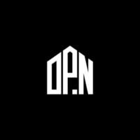 création de logo de lettre opn sur fond noir. concept de logo de lettre initiales créatives opn. conception de lettre d'ouverture. vecteur