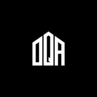 création de logo de lettre oqa sur fond noir. concept de logo de lettre initiales créatives oqa. conception de lettre oqa. vecteur