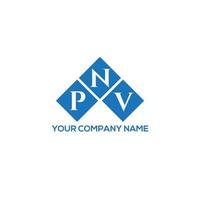 création de logo de lettre pnv sur fond blanc. concept de logo de lettre initiales créatives pnv. conception de lettre pnv. vecteur