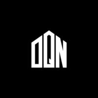 création de logo de lettre oqn sur fond noir. concept de logo de lettre initiales créatives oqn. conception de lettre oqn. vecteur