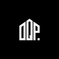 création de logo de lettre oqp sur fond noir. concept de logo de lettre initiales créatives oqp. conception de lettre oqp. vecteur