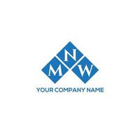 création de logo de lettre mnw sur fond blanc. concept de logo de lettre initiales créatives mnw. conception de lettre mnw. vecteur