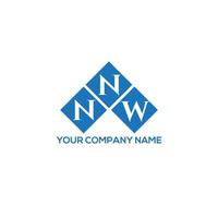 création de logo de lettre nnw sur fond blanc. concept de logo de lettre initiales créatives nnw. conception de lettre nnw. vecteur