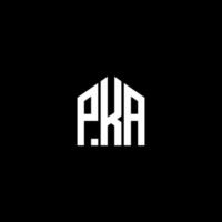 conception de lettre pka. création de logo de lettre pka sur fond noir. concept de logo de lettre initiales créatives pka. conception de lettre pka. création de logo de lettre pka sur fond noir. p vecteur