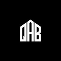 création de logo de lettre qab sur fond noir. concept de logo de lettre initiales créatives qab. conception de lettre qab. vecteur