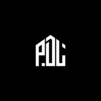 création de logo de lettre pdl sur fond noir. concept de logo de lettre initiales créatives pdl. conception de lettre pdl. vecteur
