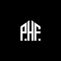 phf lettre design.phf lettre logo design sur fond noir. concept de logo de lettre initiales créatives phf. phf lettre design.phf lettre logo design sur fond noir. p vecteur