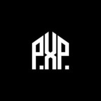 concept de logo de lettre initiales créatives pxp. pxp lettre design.pxp lettre logo design sur fond noir. concept de logo de lettre initiales créatives pxp. conception de lettre pxp. vecteur