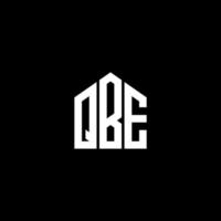 création de logo de lettre qbe sur fond noir. concept de logo de lettre initiales créatives qbe. conception de lettre qbe. vecteur