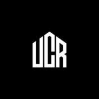 création de logo de lettre ucr sur fond noir. concept de logo de lettre initiales créatives ucr. conception de lettre ucr. vecteur