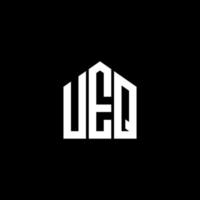 création de logo de lettre ueq sur fond noir. concept de logo de lettre initiales créatives ueq. conception de lettre ueq. vecteur