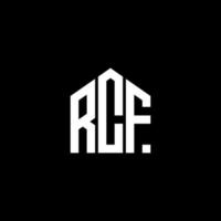 création de logo de lettre rcf sur fond noir. concept de logo de lettre initiales créatives rcf. conception de lettre rcf. vecteur