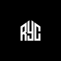 conception de lettre ryc. création de logo de lettre ryc sur fond noir. concept de logo de lettre initiales créatives ryc. conception de lettre ryc. vecteur