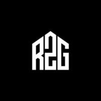 conception de lettre rzg. création de logo de lettre rzg sur fond noir. concept de logo de lettre initiales créatives rzg. conception de lettre rzg. création de logo de lettre rzg sur fond noir. r vecteur