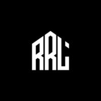 création de logo de lettre rrl sur fond noir. concept de logo de lettre initiales créatives rrl. conception de lettre rrl. vecteur