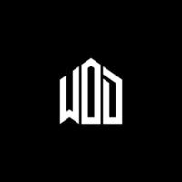 création de logo de lettre wod sur fond noir. concept de logo de lettre initiales créatives wod. conception de lettre wod. vecteur