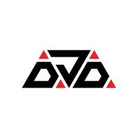 création de logo de lettre triangle djd avec forme de triangle. monogramme de conception de logo triangle djd. modèle de logo vectoriel triangle djd avec couleur rouge. logo triangulaire djd logo simple, élégant et luxueux. dj