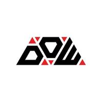 création de logo de lettre triangle dow avec forme de triangle. monogramme de conception de logo triangle dow. modèle de logo vectoriel triangle dow avec couleur rouge. logo triangulaire dow logo simple, élégant et luxueux. dow