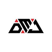 création de logo de lettre triangle dmj avec forme de triangle. monogramme de conception de logo triangle dmj. modèle de logo vectoriel triangle dmj avec couleur rouge. logo triangulaire dmj logo simple, élégant et luxueux. dmj