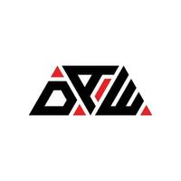création de logo de lettre triangle daw avec forme de triangle. monogramme de conception de logo triangle daw. modèle de logo vectoriel triangle daw avec couleur rouge. logo triangulaire daw logo simple, élégant et luxueux. choucas