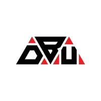 création de logo de lettre triangle dbu avec forme de triangle. monogramme de conception de logo triangle dbu. modèle de logo vectoriel triangle dbu avec couleur rouge. logo triangulaire dbu logo simple, élégant et luxueux. dbu