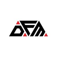 création de logo de lettre triangle dfm avec forme de triangle. monogramme de conception de logo triangle dfm. modèle de logo vectoriel triangle dfm avec couleur rouge. logo triangulaire dfm logo simple, élégant et luxueux. dfm