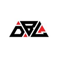 création de logo de lettre triangle dbl avec forme de triangle. monogramme de conception de logo triangle dbl. modèle de logo vectoriel triangle dbl avec couleur rouge. logo triangulaire dbl logo simple, élégant et luxueux. double